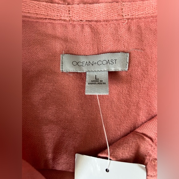 NWT Ocean+Coast | Dusty Pink Button Up | Size Large - Picture 7 of 12